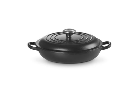 Tavë e cekët prej gize Le Creuset 30 cm, 3.5 L e zezë mat