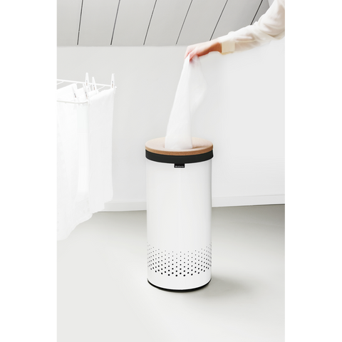 Kosh rrobash Brabantia 60 litra – i bardhë