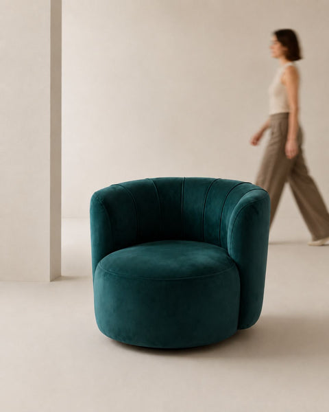 NordCo Luna Velvet Lounge Chair