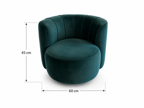 NordCo Luna Velvet Lounge Chair