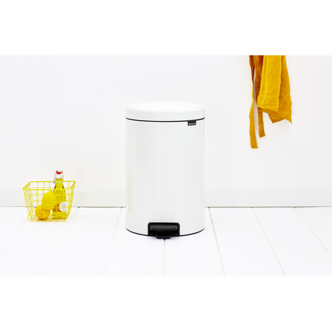 Brabantia NewIcon Pedal Bin, 20 L - White