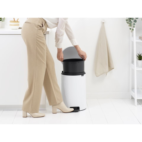 Brabantia NewIcon Pedal Bin, 20 L - White