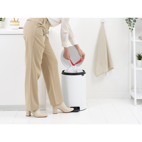 Brabantia NewIcon Pedal Bin, 20 L - White