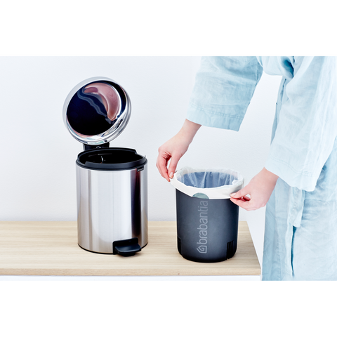 Brabantia NewIcon Pedal Bin 5 Litre – Matt Steel Fingerprint Proof