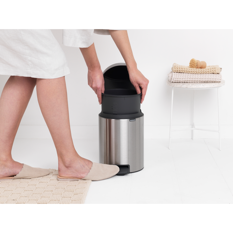 Brabantia NewIcon Pedal Bin 5 Litre – Matt Steel Fingerprint Proof