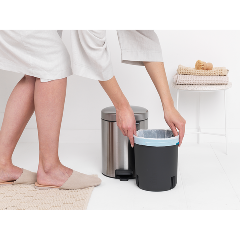 Brabantia NewIcon Pedal Bin 5 Litre – Matt Steel Fingerprint Proof