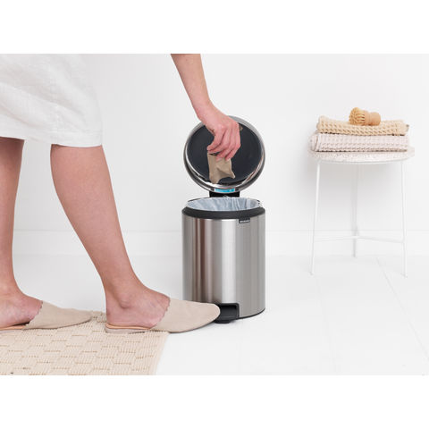 Brabantia NewIcon Pedal Bin 5 Litre – Matt Steel Fingerprint Proof