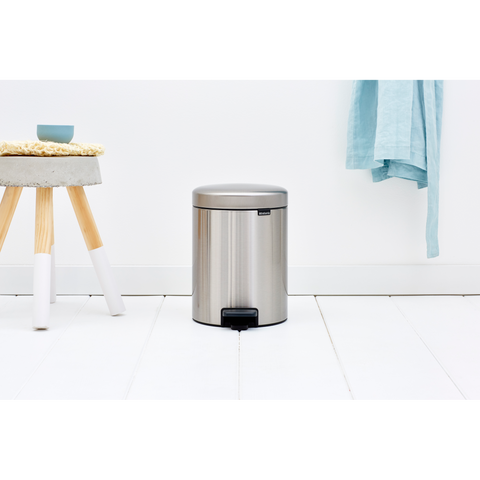 Brabantia NewIcon Pedal Bin 5 Litre – Matt Steel Fingerprint Proof