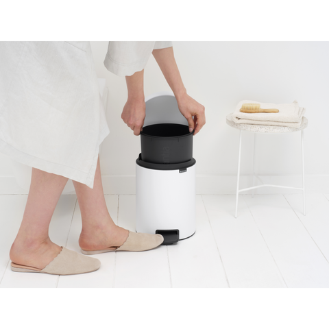 Brabantia NewIcon Pedal Bin 5 Litre – White