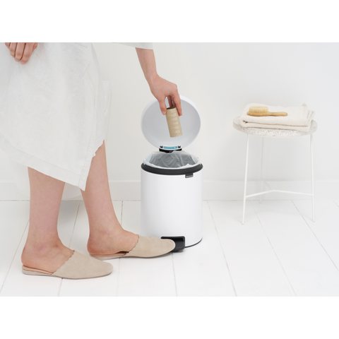 Brabantia NewIcon Pedal Bin 5 Litre – White