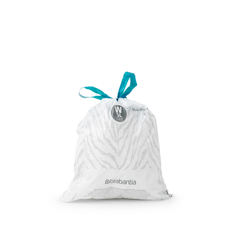 Brabantia PerfectFit Bin Bags, Code W, 5L, Pack of 40