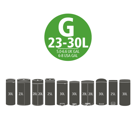 Brabantia PerfectFit Bin Bags, Code G, 23-30L, Pack of 40