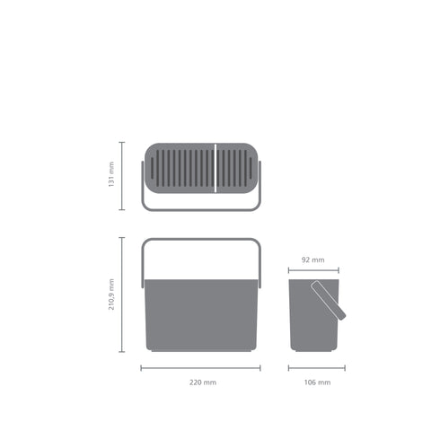 Brabantia SinkSide Cleaning Set, 8 Pieces - Dark Grey