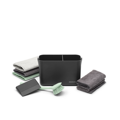 Brabantia SinkSide Cleaning Set, 8 Pieces - Dark Grey