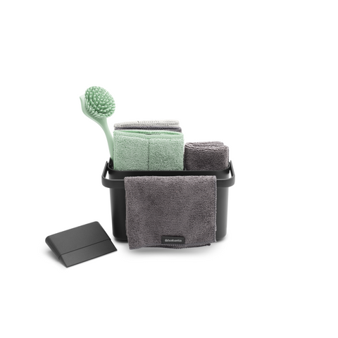 Brabantia SinkSide Cleaning Set, 8 Pieces - Dark Grey