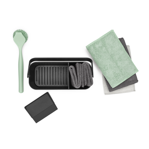 Brabantia SinkSide Cleaning Set, 8 Pieces - Dark Grey