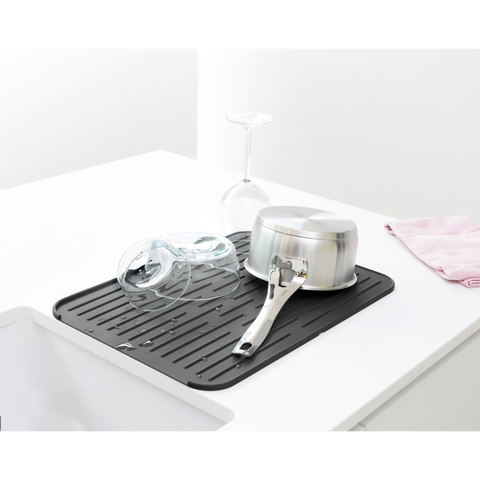 Brabantia SinkSide Silicone Dish Drying Mat - Dark Grey