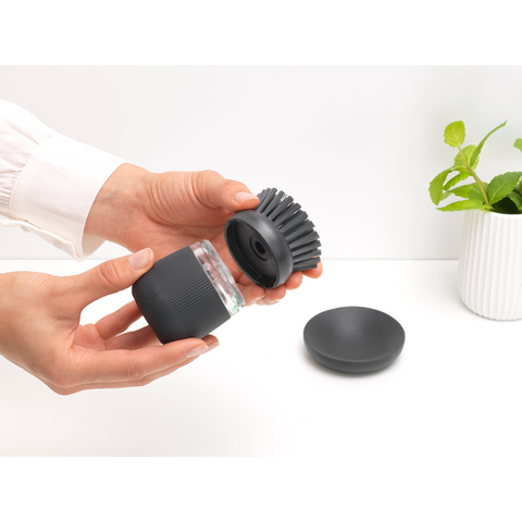 Brabantia Soap Dispensing Dish Brush Dark Grey