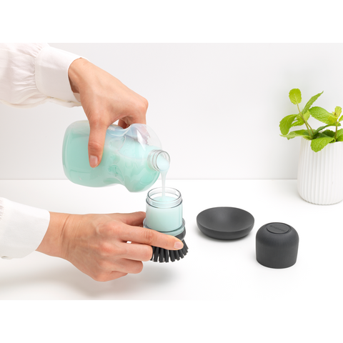 Brabantia Soap Dispensing Dish Brush Dark Grey