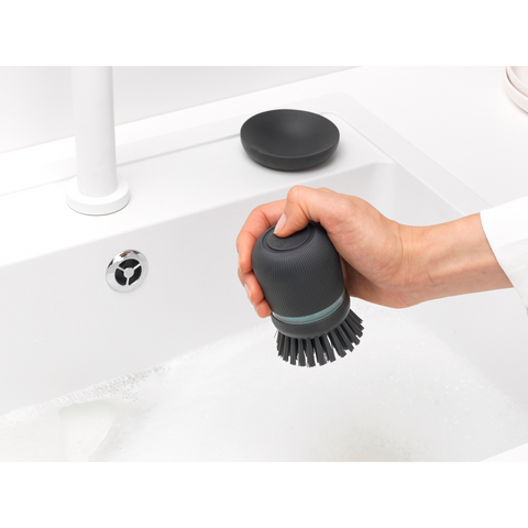 Brabantia Soap Dispensing Dish Brush Dark Grey