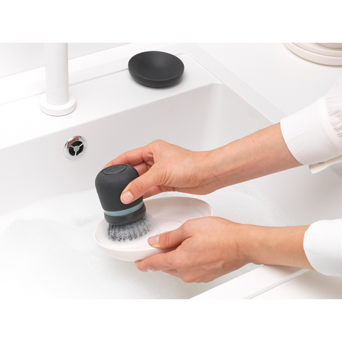 Brabantia Soap Dispensing Dish Brush Dark Grey