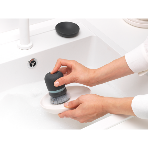 Brabantia Soap Dispensing Dish Brush Dark Grey