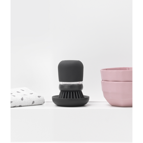 Brabantia Soap Dispensing Dish Brush Dark Grey