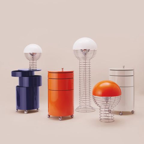 VERPAN Verner Panton Barboy Trolley, Glossy Fresh Orange
