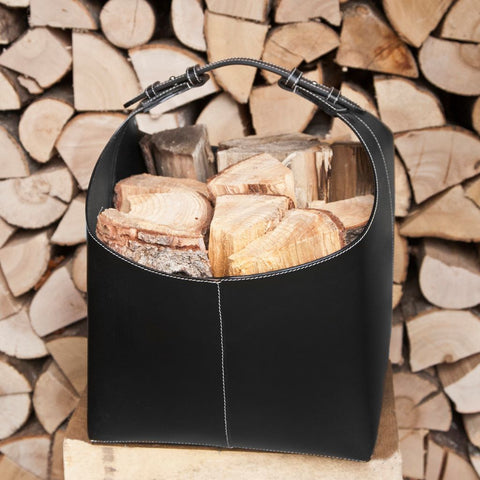 Ørskov Leather Log Holder, Black