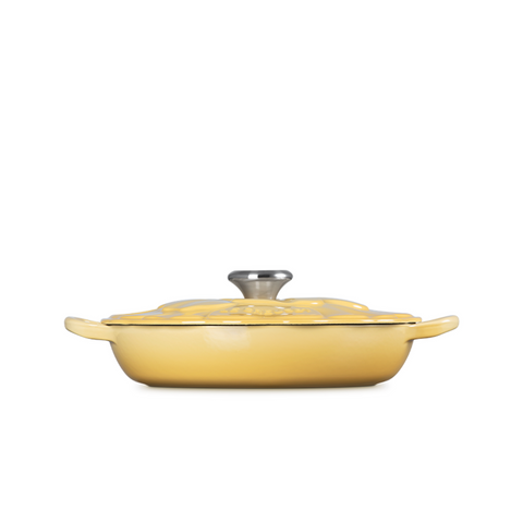 Le Creuset Cast Iron Petal Shallow Casserole Chamomile 26cm / 2.2 L