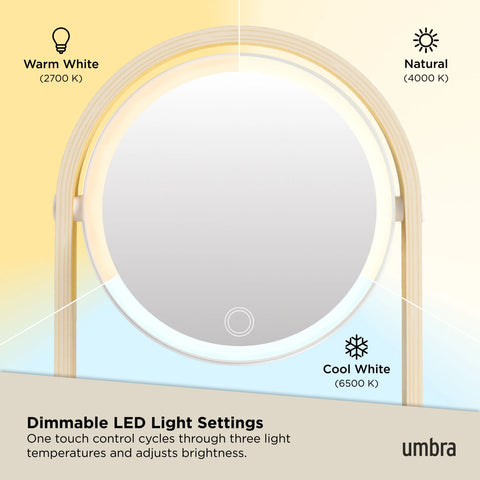 Umbra Bellwood Vanity Mirror - White-Natural