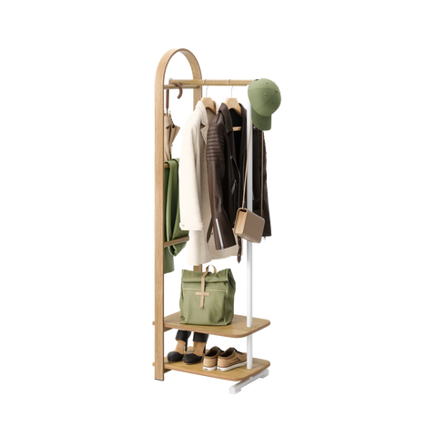 Umbra Bellwood Coat Rack - White-Natural
