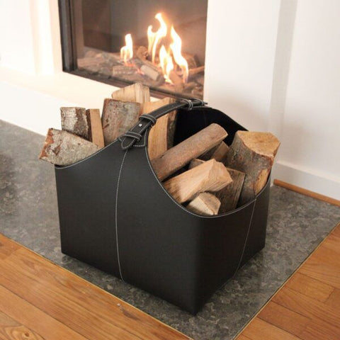 Ørskov Leather Log Holder, Black
