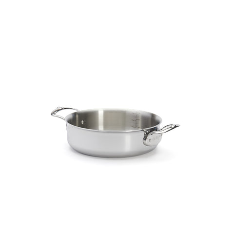 Tigan për skuqje Le Creuset me 3 shtresa prej çeliku inox pa shtresë dhe futje për zierje 