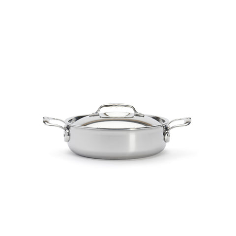Tigan për skuqje Le Creuset me 3 shtresa prej çeliku inox pa shtresë dhe futje për zierje 